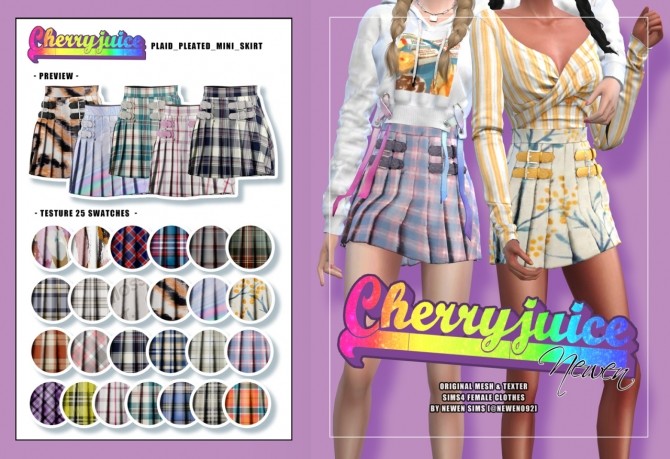 Sims 4 Cherry juice set at NEWEN
