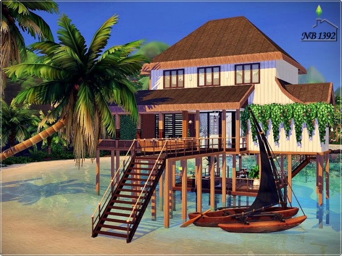 Sims 4 House on the beach by nobody1392 at TSR