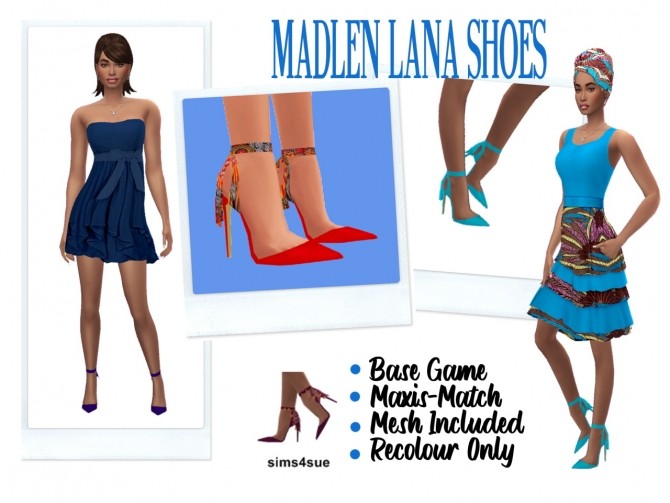 Sims 4 MADLEN’S LANA SHOES at Sims4Sue