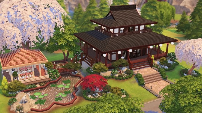 Sims 4 TRADITIONAL JAPANESE HOME at Aveline Sims