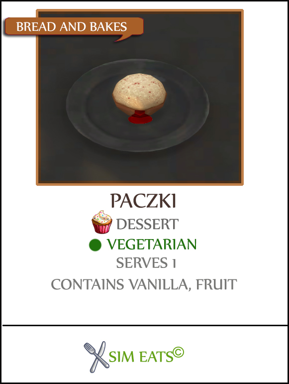 Sims 4 PACZKI CUSTOM FOOD Polish Cuisine at Icemunmun