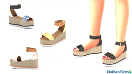 Wedges Espadrille Sandals at Natives Sims 4