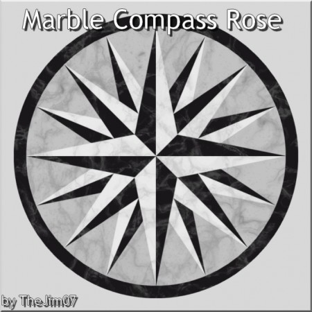 Marble Compass Rose by TheJim07 at Mod The Sims