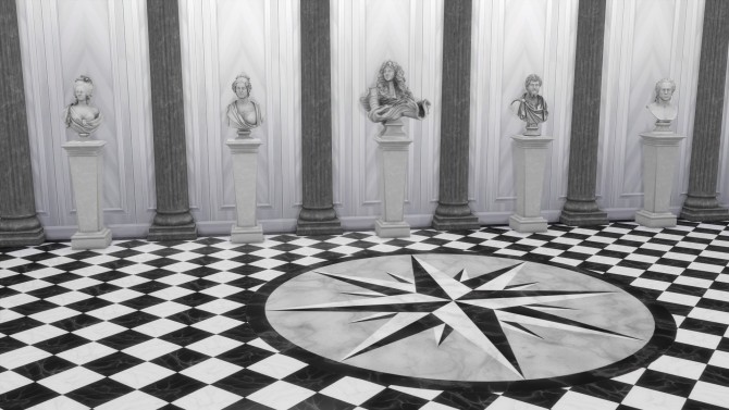 Sims 4 Marble Compass Rose by TheJim07 at Mod The Sims