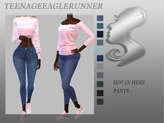 Sims 4 Hot in Here Collection: pants & shirt at Teenageeaglerunner