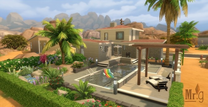 Sims 4 Small Californian House at Mister Glucose