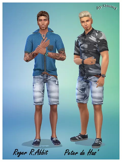 Sims 4 Roger R.Abbit & Peter de Has by Simmy at All 4 Sims
