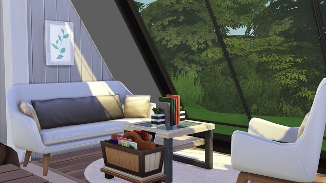 Sims 4 TINY MODERN A FRAME HOME at Aveline Sims