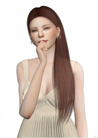 Bustier Pleated One Piece dress & Horse Hoof Earrings at MINI SIMS