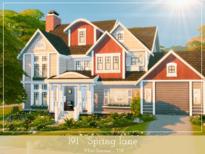 Sims 4 191 Spring Lane home by Mini Simmer at TSR