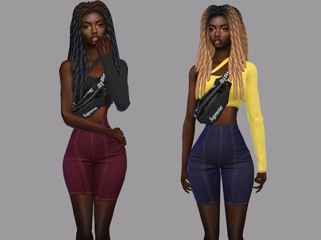 Sims 4 Jumpsuits and denim shorts at Teenageeaglerunner
