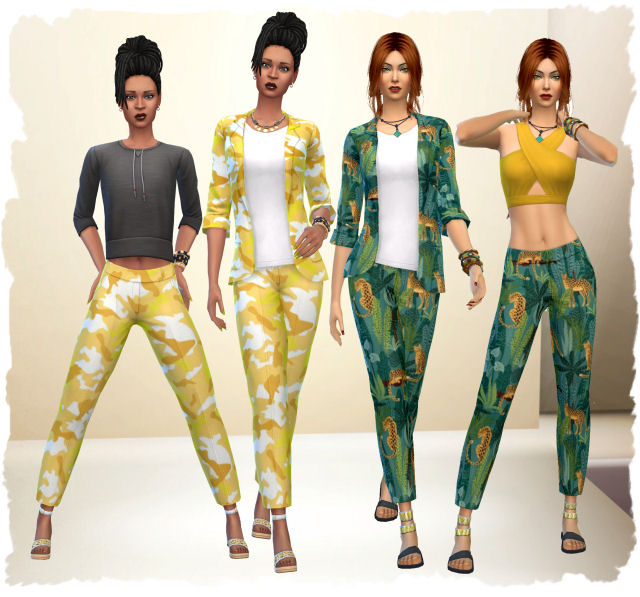 Sims 4 Spring jacket and pants by Chalipo at All 4 Sims
