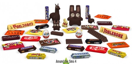 Edible Easter chocolate & candy bars at Around the Sims 4