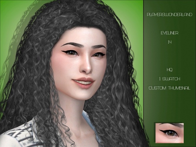 Sims 4 Eyeliner N14 by PlayersWonderland at TSR