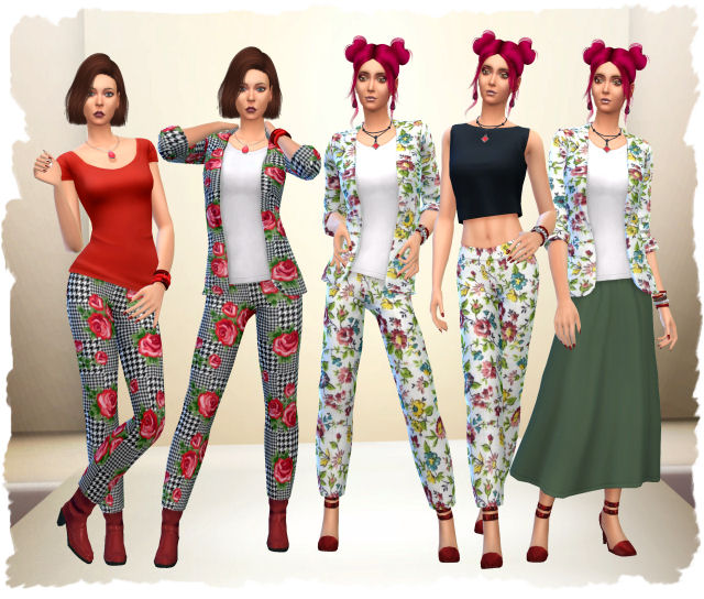 Sims 4 Spring jacket and pants by Chalipo at All 4 Sims