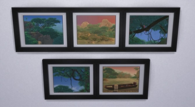 Sims 4 Selvadoradian nature paintings by Pyrenea at Sims Artists
