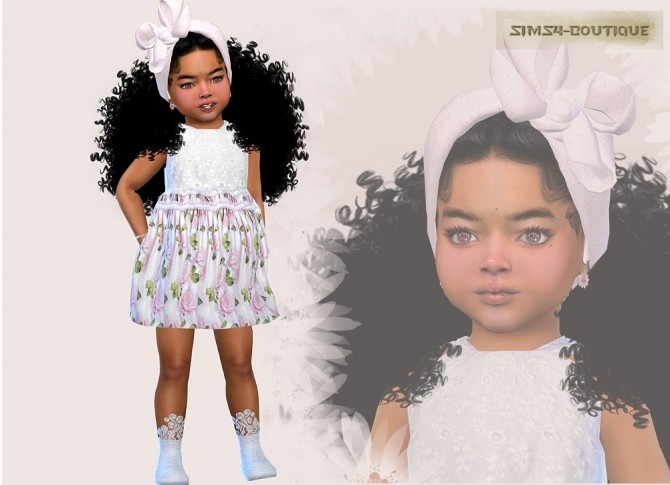 Sims 4 Dress for Toddler Girls TS4 at Sims4 Boutique