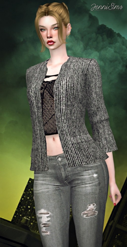 Sims 4 Jacket + ACC Top at Jenni Sims