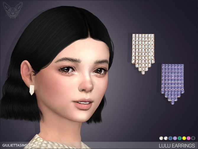 Sims 4 Lulu Earrings For Kids at Giulietta
