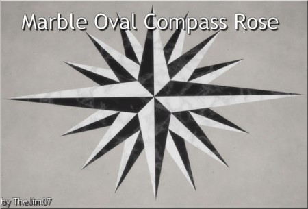 Marble Oval Compass Rose by TheJim07 at Mod The Sims