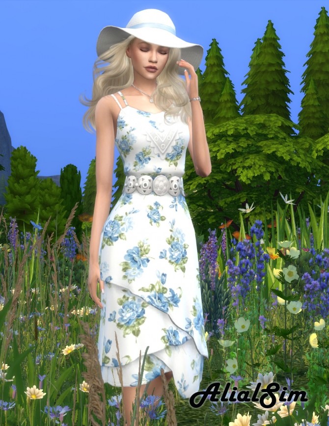 Sims 4 Flower Dress at Alial Sim