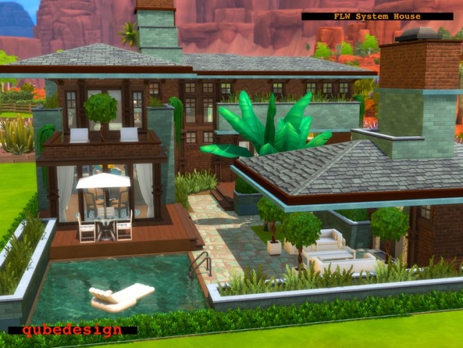Sims 4 System House No CC by QubeDesign at TSR