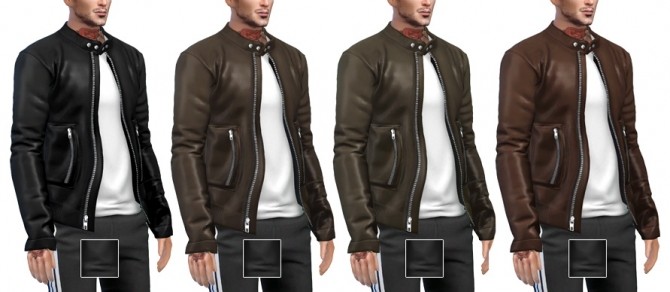 Sims 4 Racer Leather Jacket (P) at Darte77
