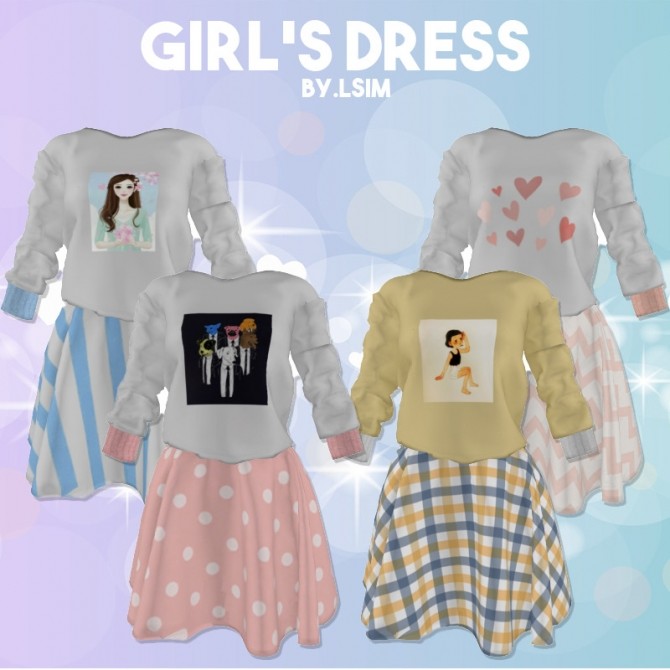 Sims 4 Girl’s Dress at L.Sim
