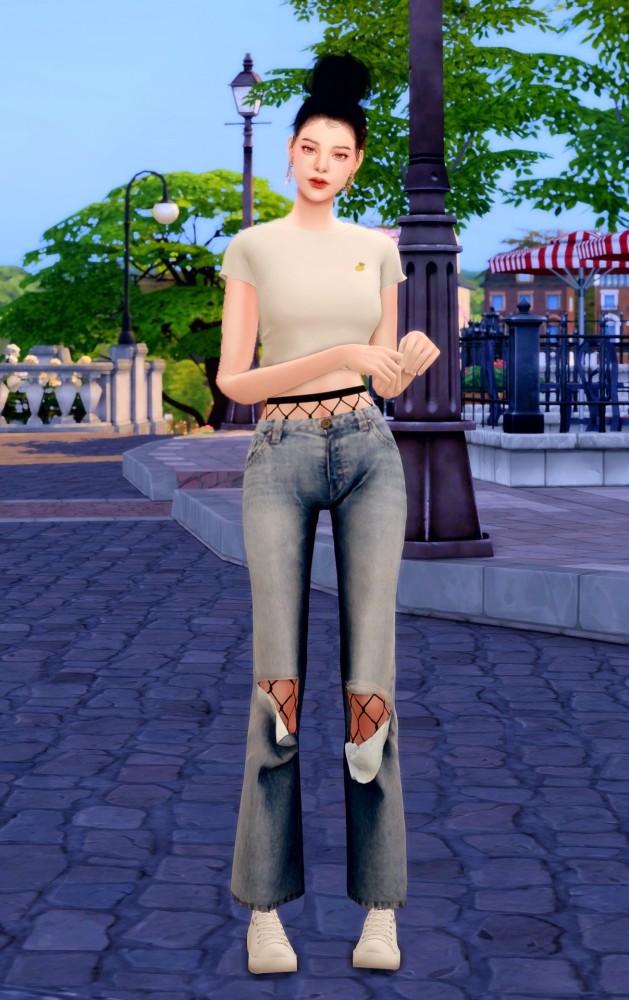 Sims 4 Vintage denim pants at RIMINGs