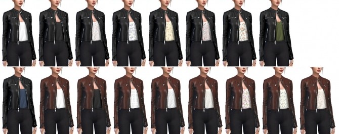 Sims 4 Racer Leather Jacket F (P) at Darte77