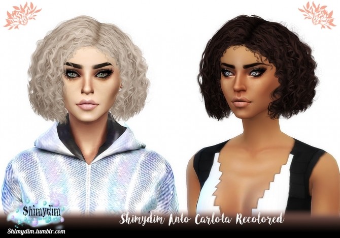 Sims 4 Anto Carlota Hair Retexture Naturals + Unnaturals at Shimydim Sims