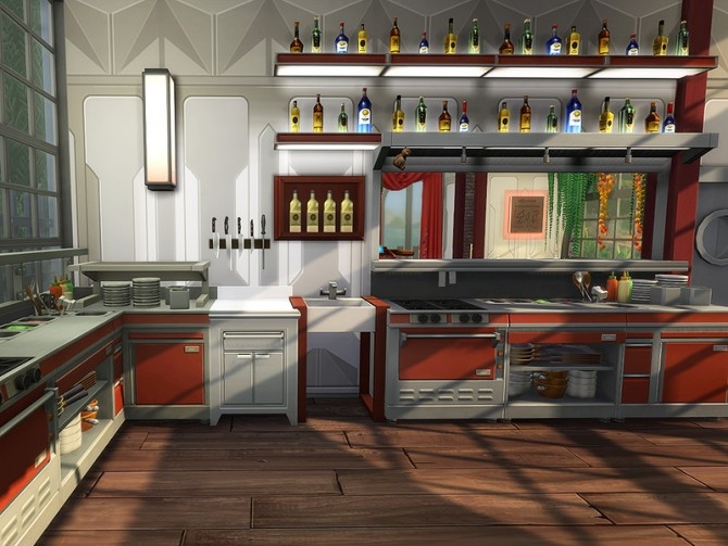 Sims 4 Red Berry Restaurant by Ineliz at TSR