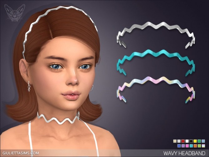 Sims 4 Wavy Headband For Kids at Giulietta