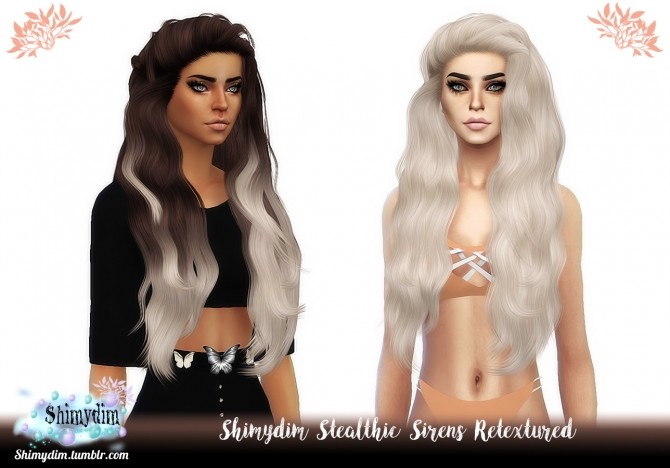 Sims 4 Stealthic Sirens Hair Retexture Ombre Naturals + Unnaturals at Shimydim Sims