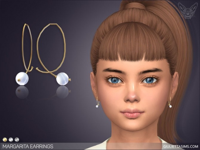 Sims 4 Margarita Earrings For Kids at Giulietta