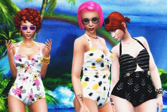 Sims 4 Seasons Swimwear Recolors at Annett’s Sims 4 Welt