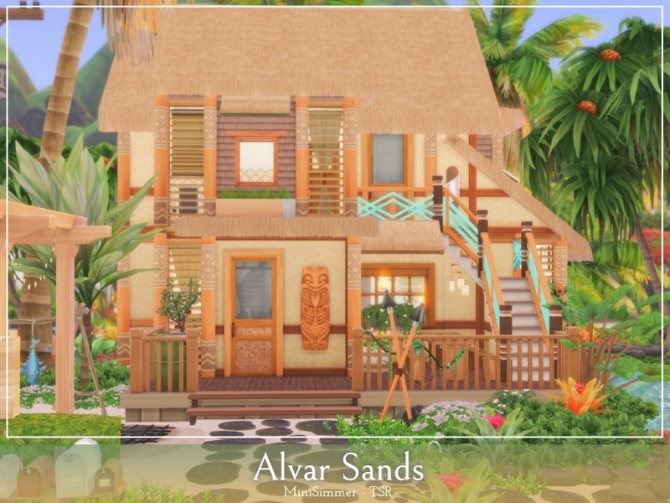 Sims 4 Alvar sands small family beach house by Mini Simmer at TSR