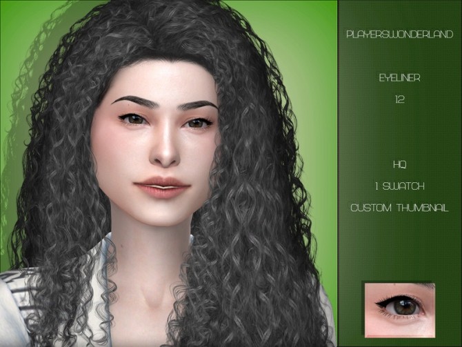 Sims 4 Eyeliner N12 by PlayersWonderland at TSR