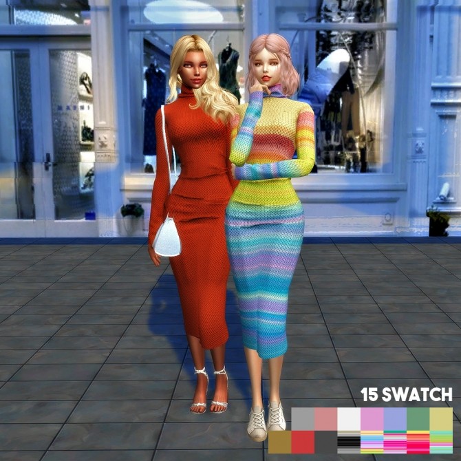 Sims 4 Knit dress at L.Sim