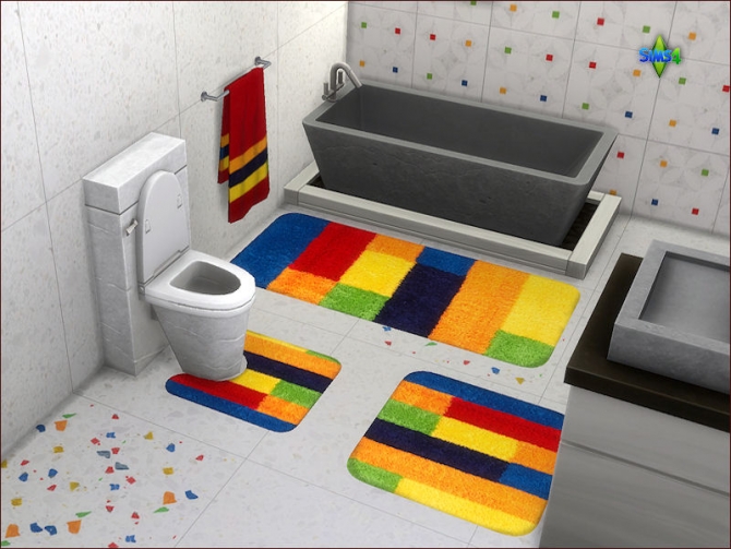 Bathroom Rugs by Mabra at Arte Della Vita » Sims 4 Updates