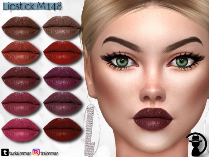 Sims 4 Lipstick M148 by turksimmer at TSR