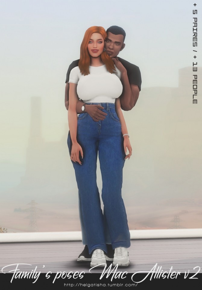 Sims 4 Family’s poses Mac Allister v2 at Helga Tisha