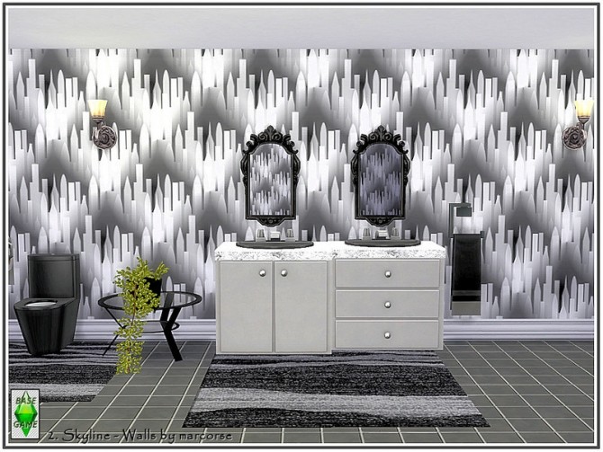 Sims 4 Skyline Walls by marcorse at TSR