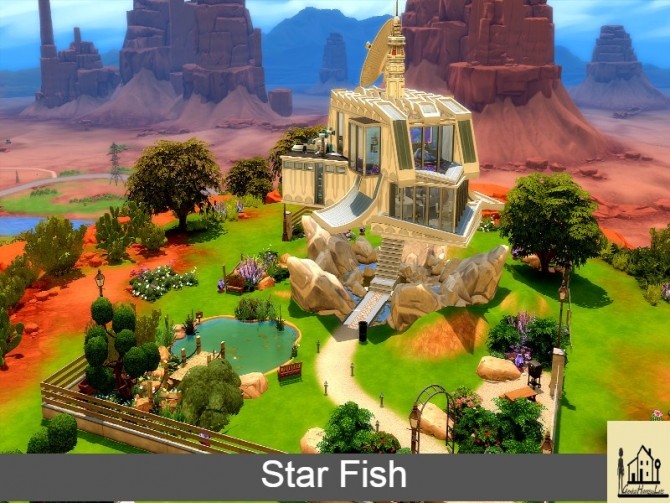 Sims 4 Star Fish house by GenkaiHaretsu at TSR
