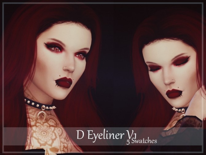 Sims 4 D Eyeliner V1 by Reevaly at TSR