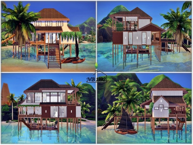 Sims 4 House on the beach by nobody1392 at TSR