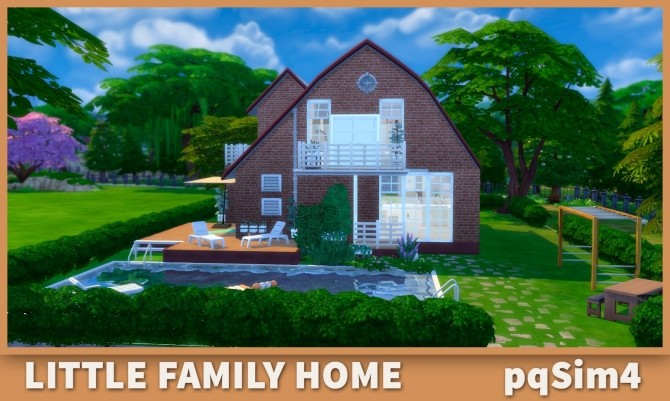 Sims 4 Little Family Home at pqSims4