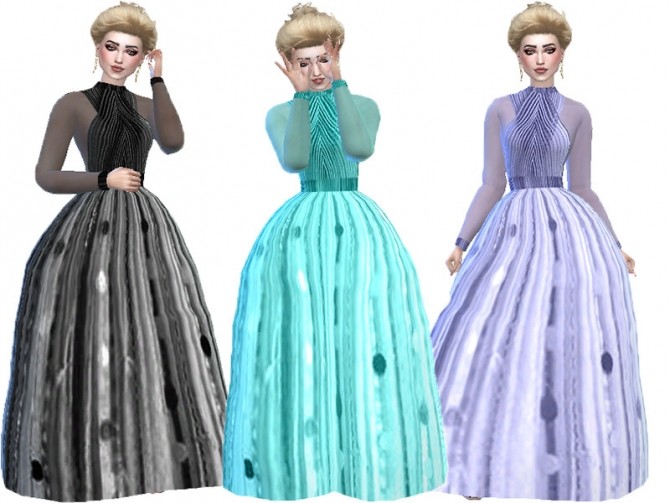 Sims 4 Silk belted dress by TrudieOpp at TSR