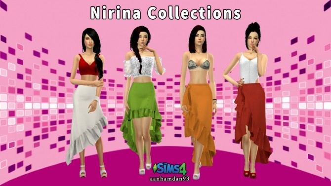 Sims 4 Nirina Collection: tops & skirt at Aan Hamdan Simmer93