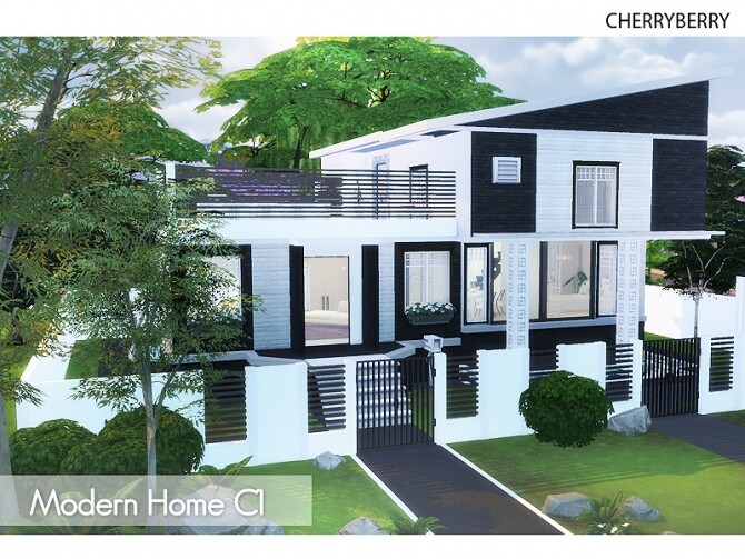 Sims 4 Modern Home C1 at Cherryberry